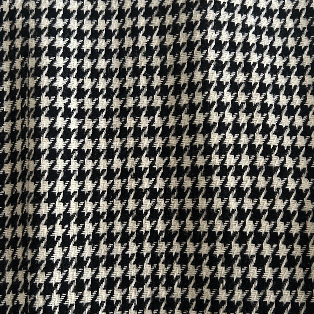 Vtg Requirements Black White Houndstooth Wool Blend Lined Double Breasted Blazer - Picture 9 of 12